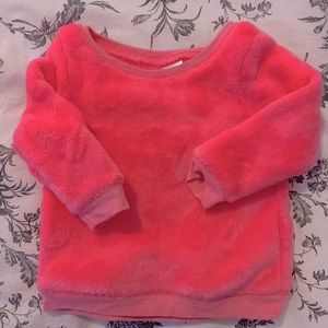 Baby hearts fuzzy crew neck sweater (9m)